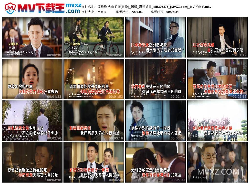 谭维维-失落的缘(替换)_国语_影视插曲_MB305275